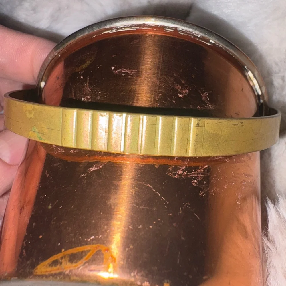 Vintage small Copper Bucket with Brass Handle